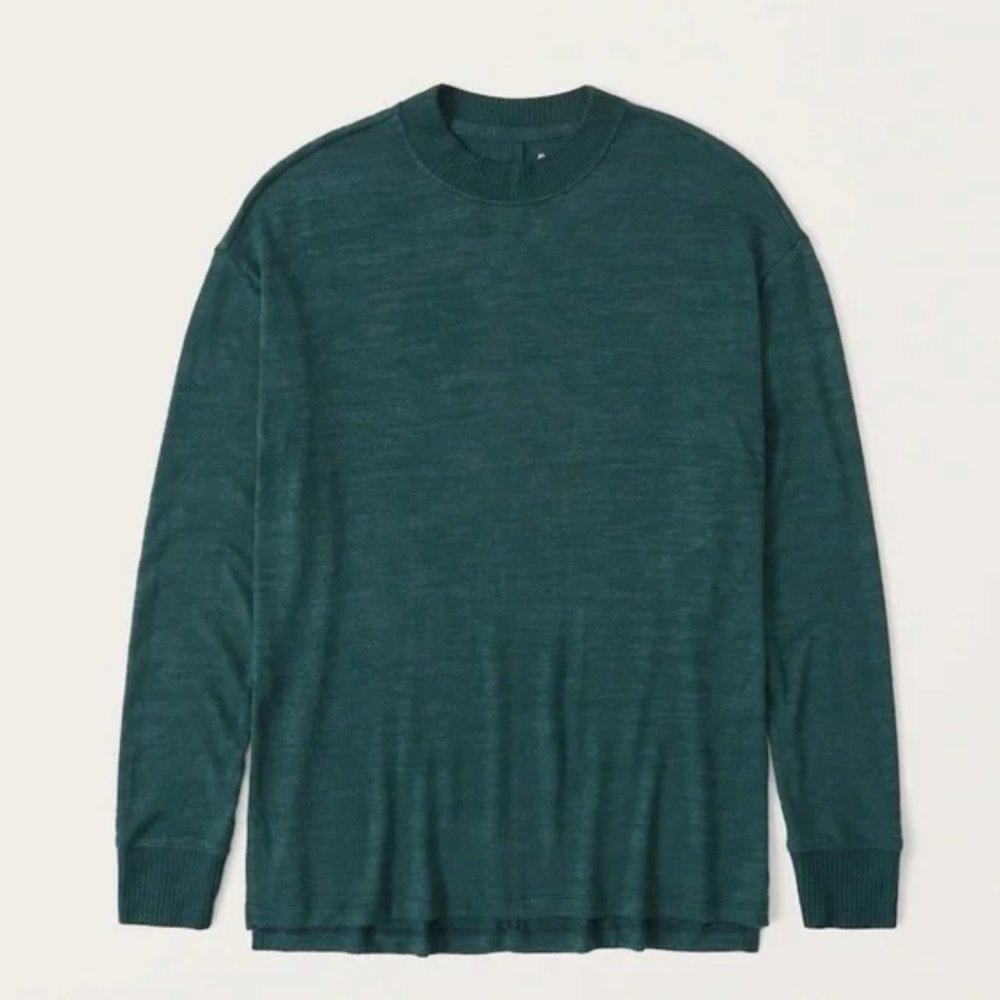 Abercrombie & Fitch Green Crew Neck Sweater